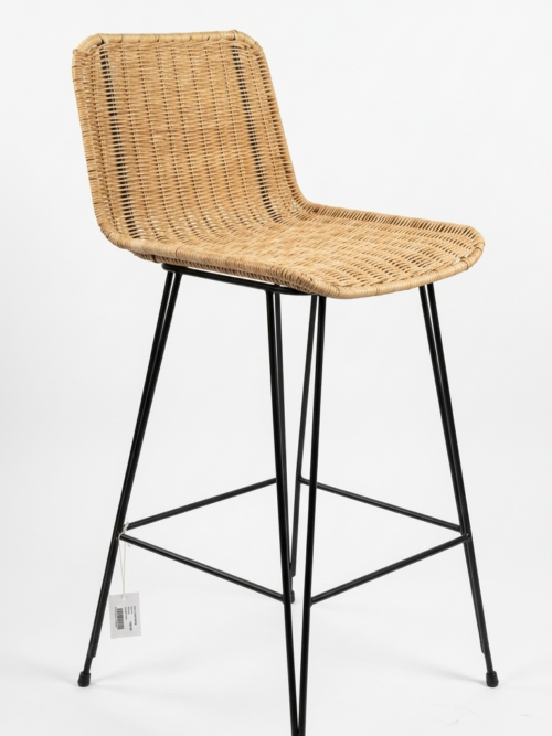 Chaise haute en rotin
