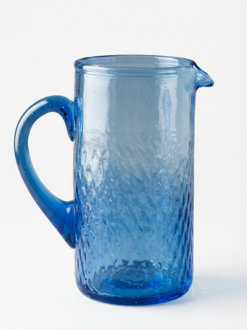 carafe-verre-souffle-bleu-artisanat-tunisie