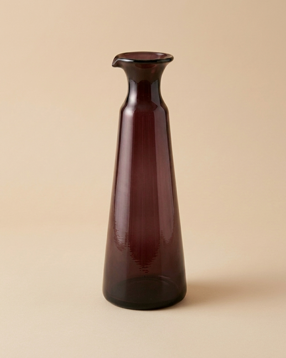 Carafe artisanale en verre soufflé Tunisie Maison Louka