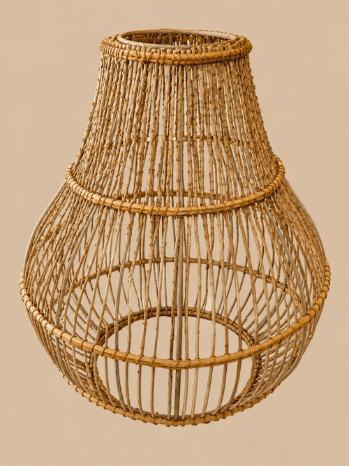 Lustre en Fibres Naturelles Tressées – Boutique Déco Djerba